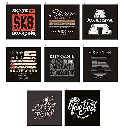 40 Iron-On Screen Printed Patches for Clothing & Accessories - DIY Customization for Jackets, Bags & Hats - REF.6464