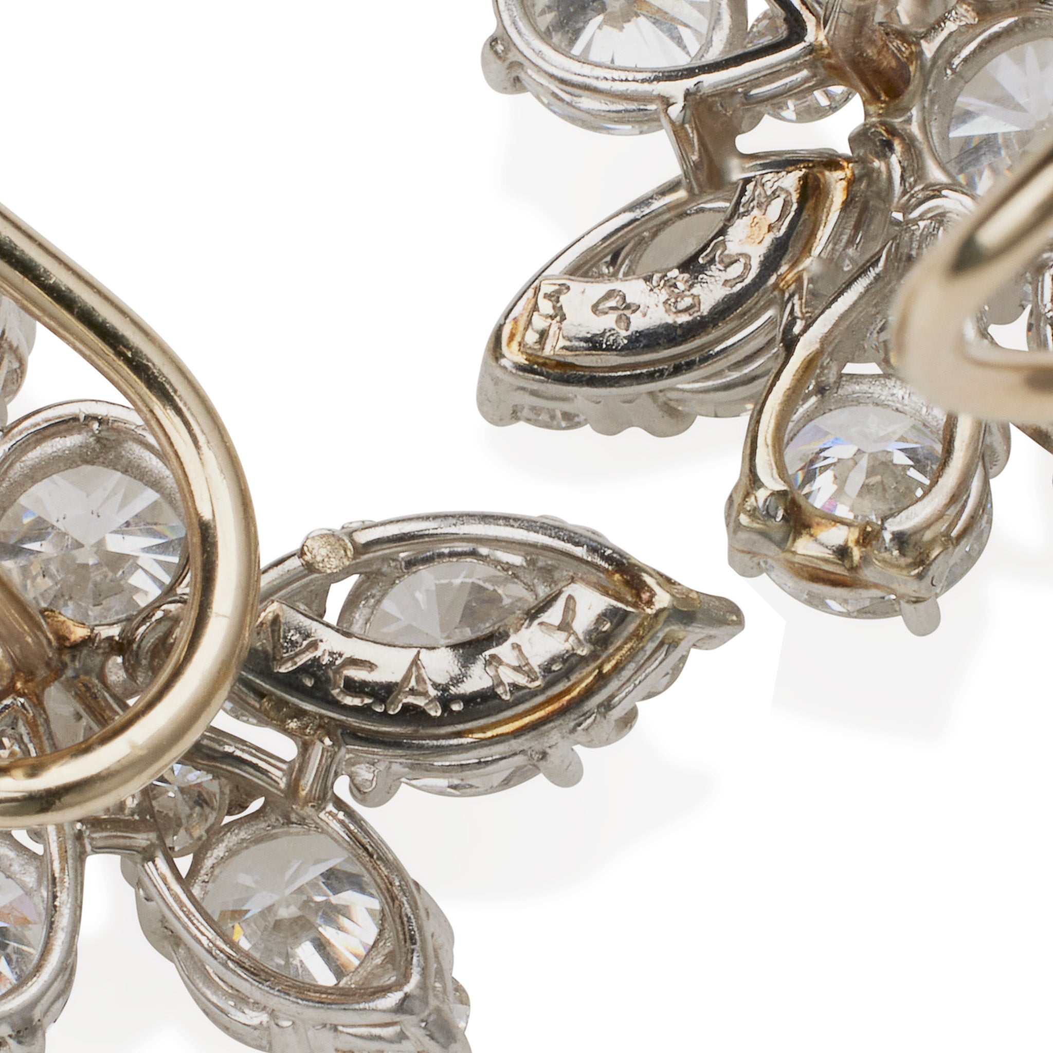 Van Cleef & Arpels Vintage 1960s Diamond Clip-On Earrings - Luxury Retro Jewelry for Weddings & Special Occasions