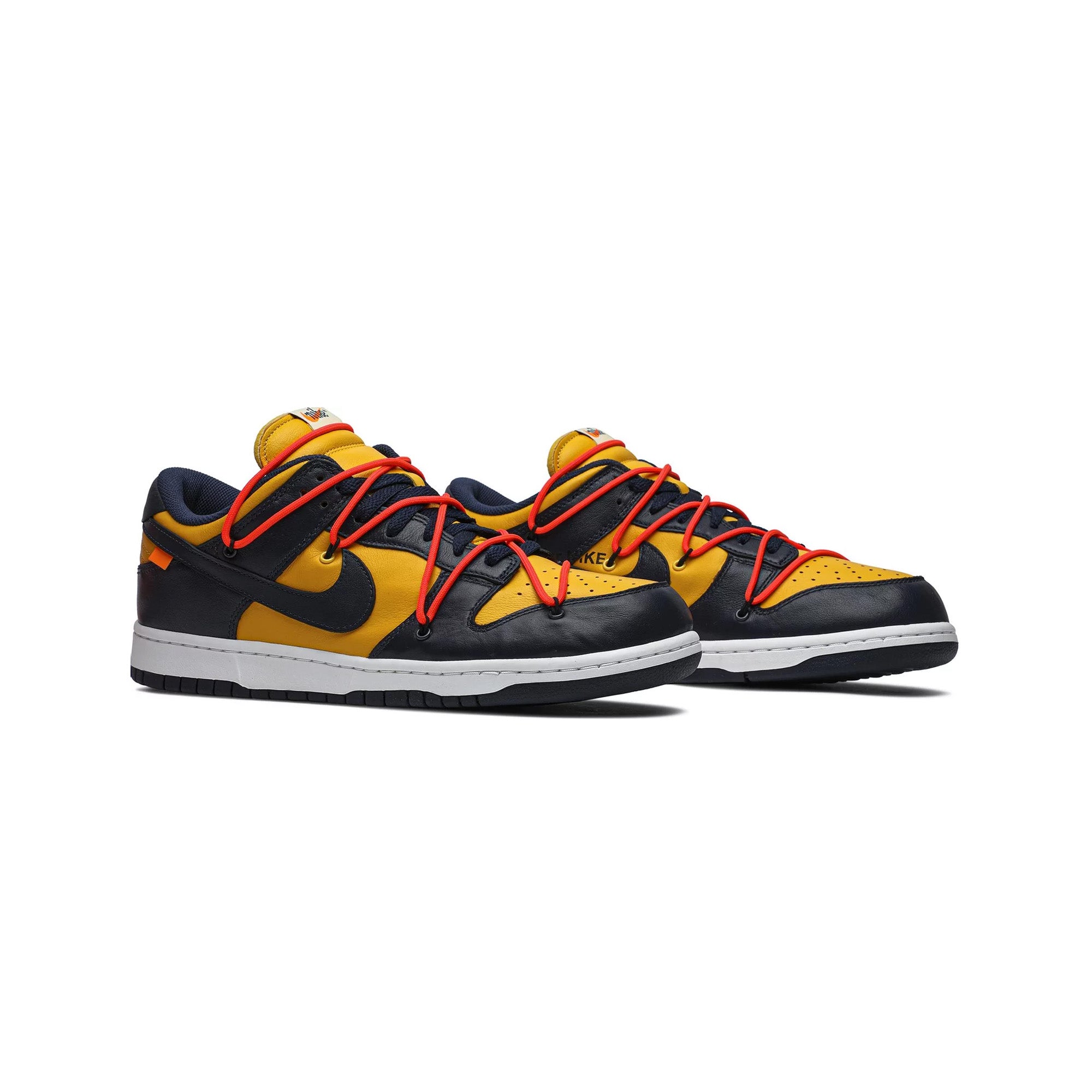 Nike Dunk Low x Off-White University Gold Midnight Navy Sneakers - Men's & Women's Basketball Shoes for Casual Wear & Street Style Fashion