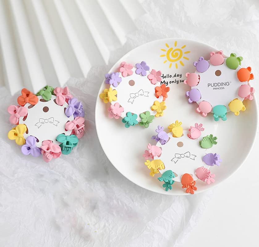 BELICIA 40 Pcs Baby Girls Hair Clips - Mini Cute Princess Hair Accessories Set with 4 Styles (Flower, Candy Colors) for Toddlers, Kids & Teens - Perfect for School, Parties & Daily Hair Styling