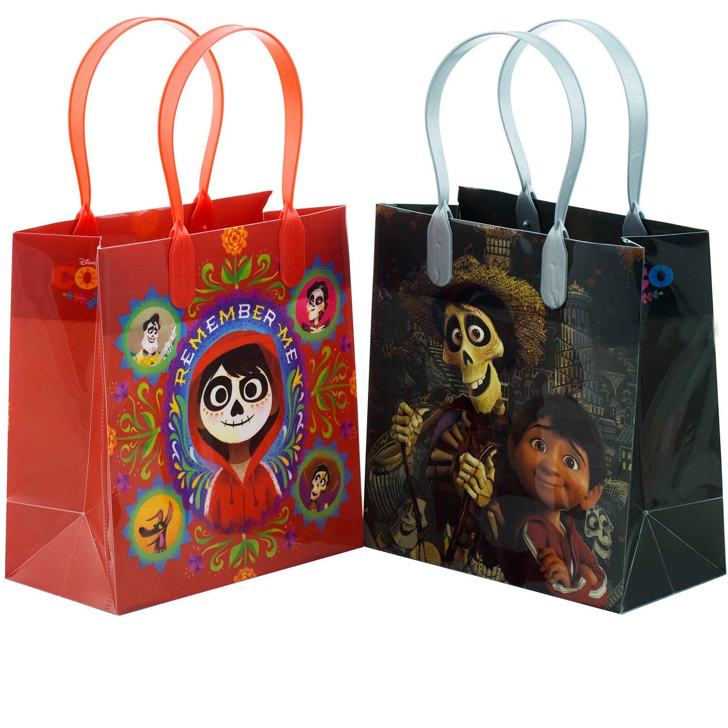 Premium Disney/Pixar Coco Party Favor Bags - 12 Pack Reusable Gift Bags for Birthday Parties, Halloween, Cinco de Mayo & Special Events