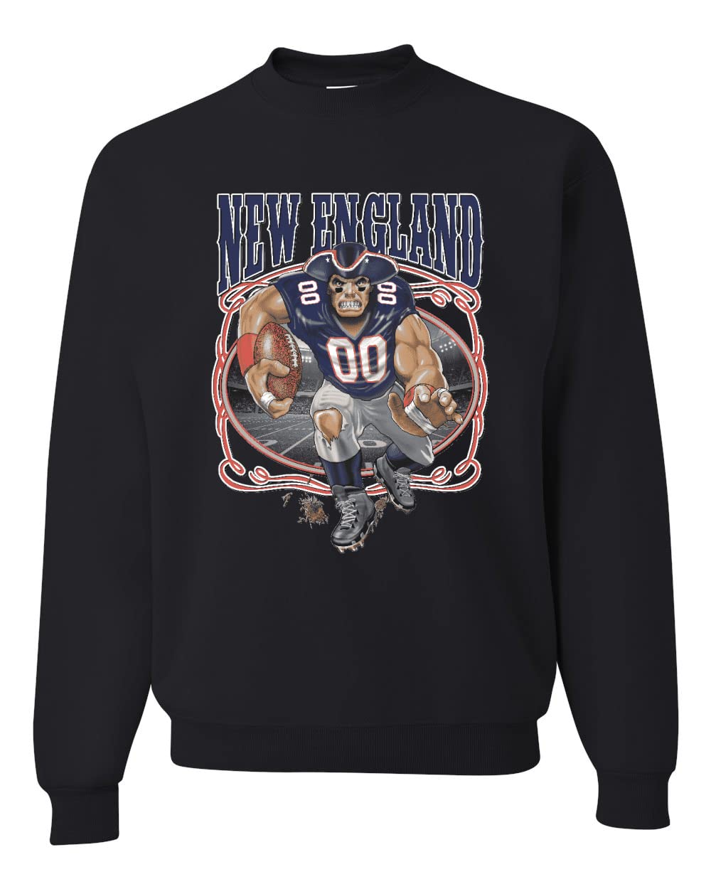 Wild Bobby New England Fans NE Fantasy Football Sports Unisex Crewneck Sweatshirt | Comfortable & Stylish Fan Apparel for Game Day, Tailgating & Casual Wear