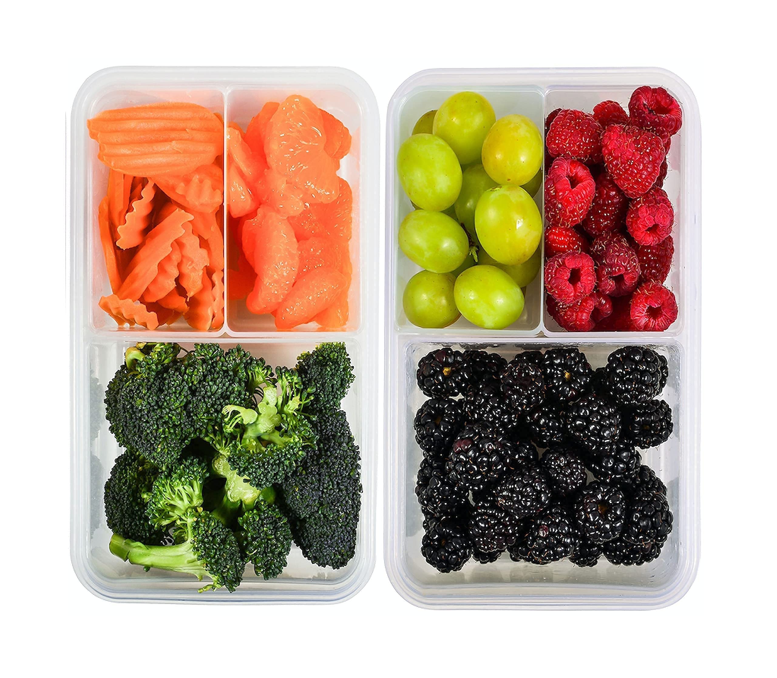 Bento Box Meal Prep Containers (2 Pack) - Leak-Proof Food Storage Containers with Lids, Portion Control Lunch Box for Adults & Kids, 39oz Divided Bento Box for Office, School & Picnic