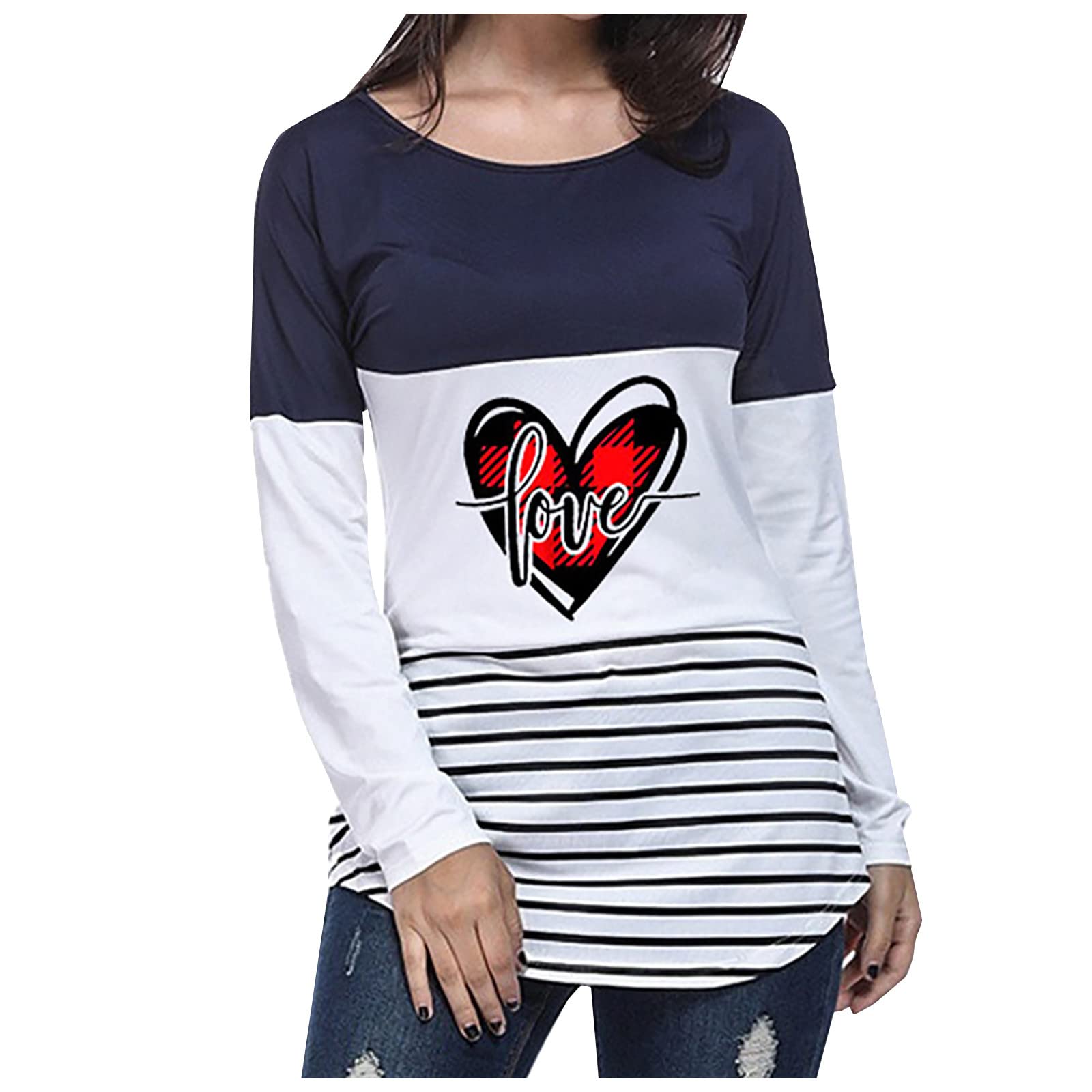 Women's Long Sleeve V-Neck Tunic Blouse - Loose Fit Twist Knotted Top for Fall | Casual Office Wear & Layering Essential