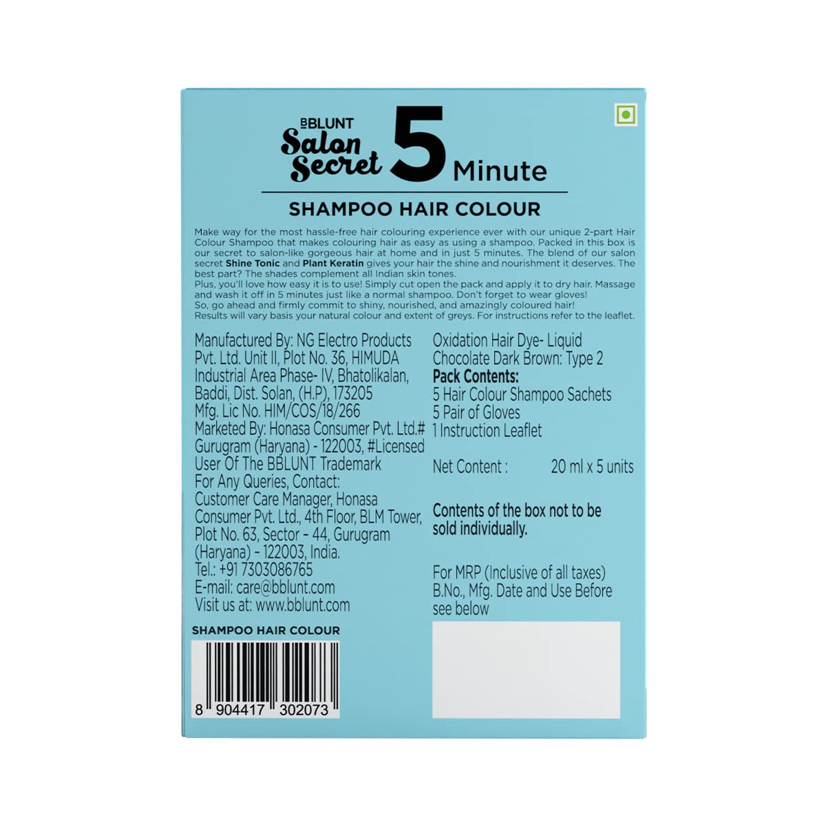 BBLUNT 5 Minute Shampoo Hair Color - Quick & Easy At-Home Hair Dye for Instant Gray Coverage | Perfect for Busy Women & Last-Minute Touch-Ups