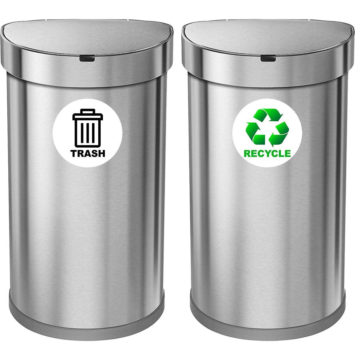 VWAQ Eco-Friendly Recycle & Trash Logo Stickers - Set of 6 Durable 4