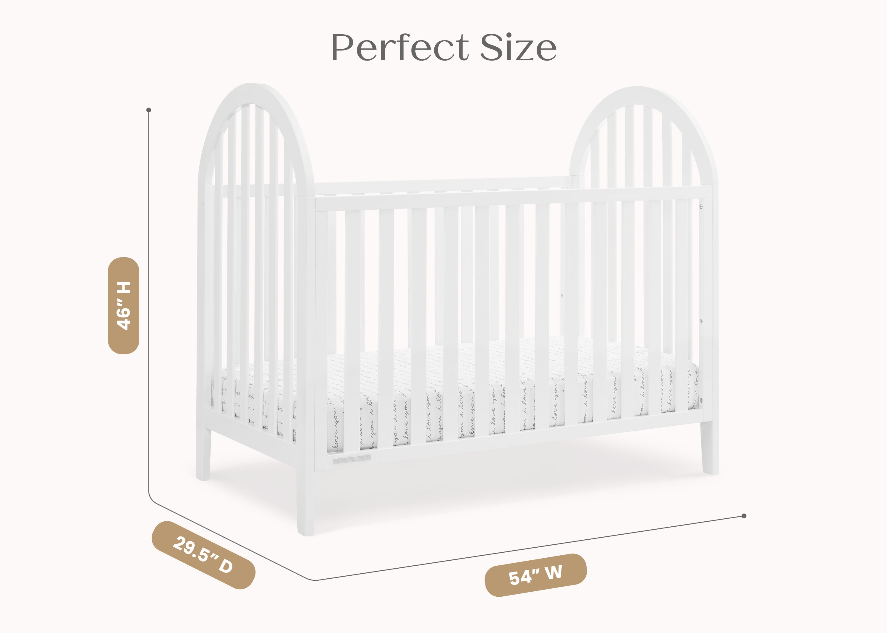 Milano 4-in-1 Convertible Baby Crib - Toddler Bed, Daybed & Full-Size Bed - Nursery Furniture for Boys & Girls - Perfect for Newborn to Teen Years
