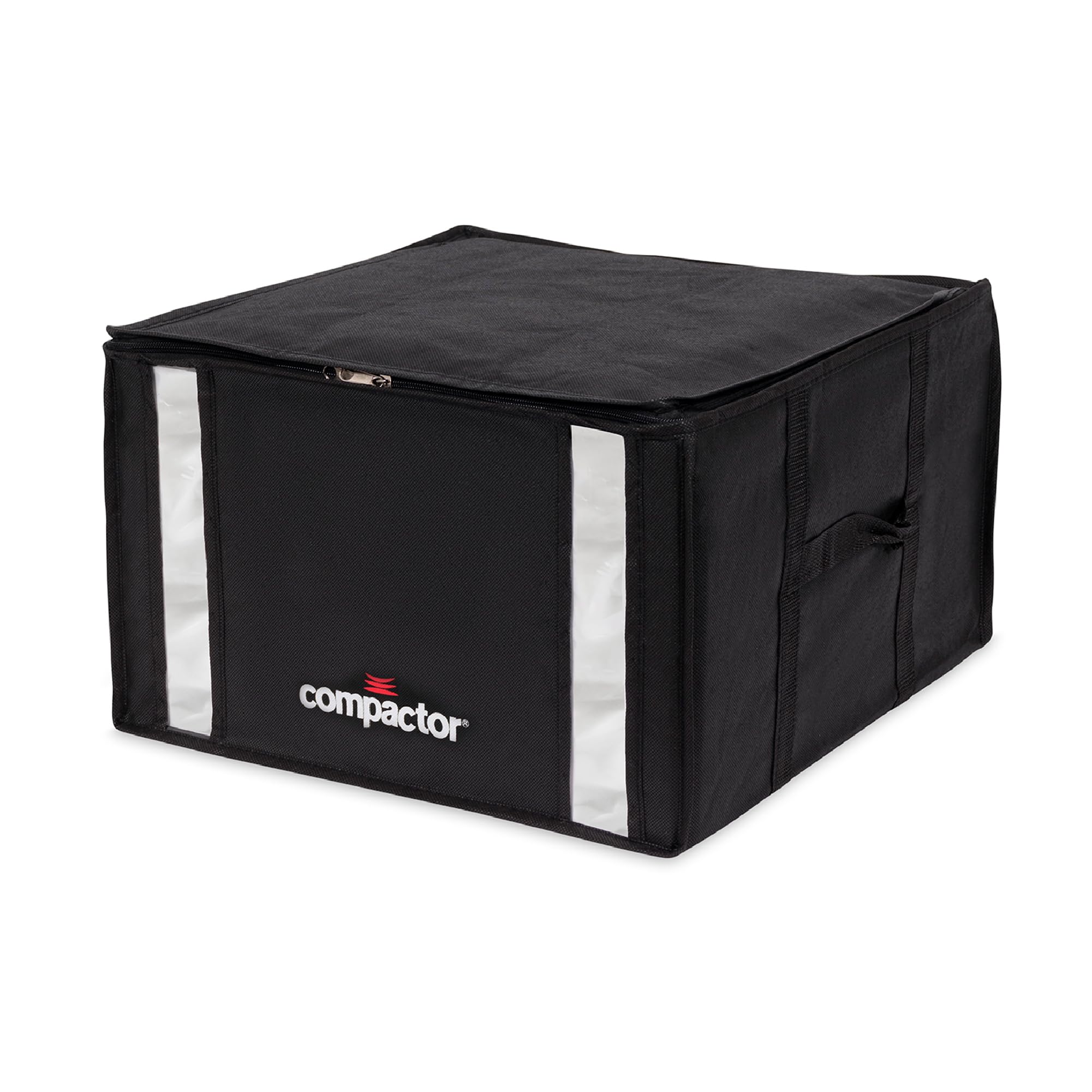 Vacuum Storage Bags for Clothes, Comforters & Blankets | Space Saving Compactor Bags | Semi-Rigid Black Storage Box | Wardrobe & Travel Organizer | Perfect for Seasonal Clothes, Bedding & Moving