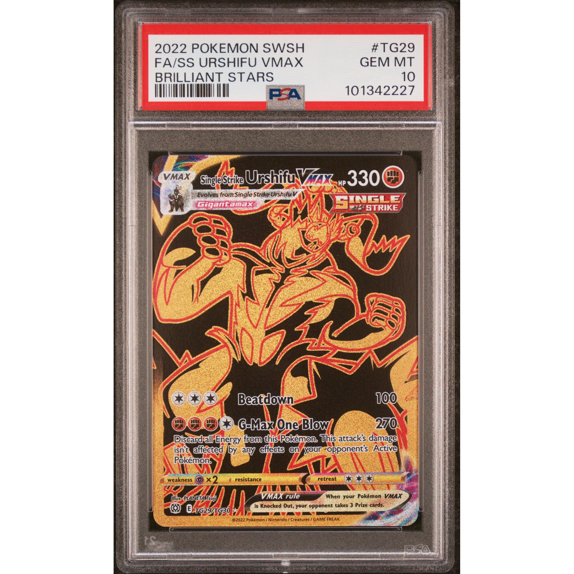 2022 Pokemon Brilliant Stars Single Strike Urshifu TG29/TG30 PSA 7 Graded Trading Card - Perfect for Collectors, Battles & Pokemon TCG Tournaments