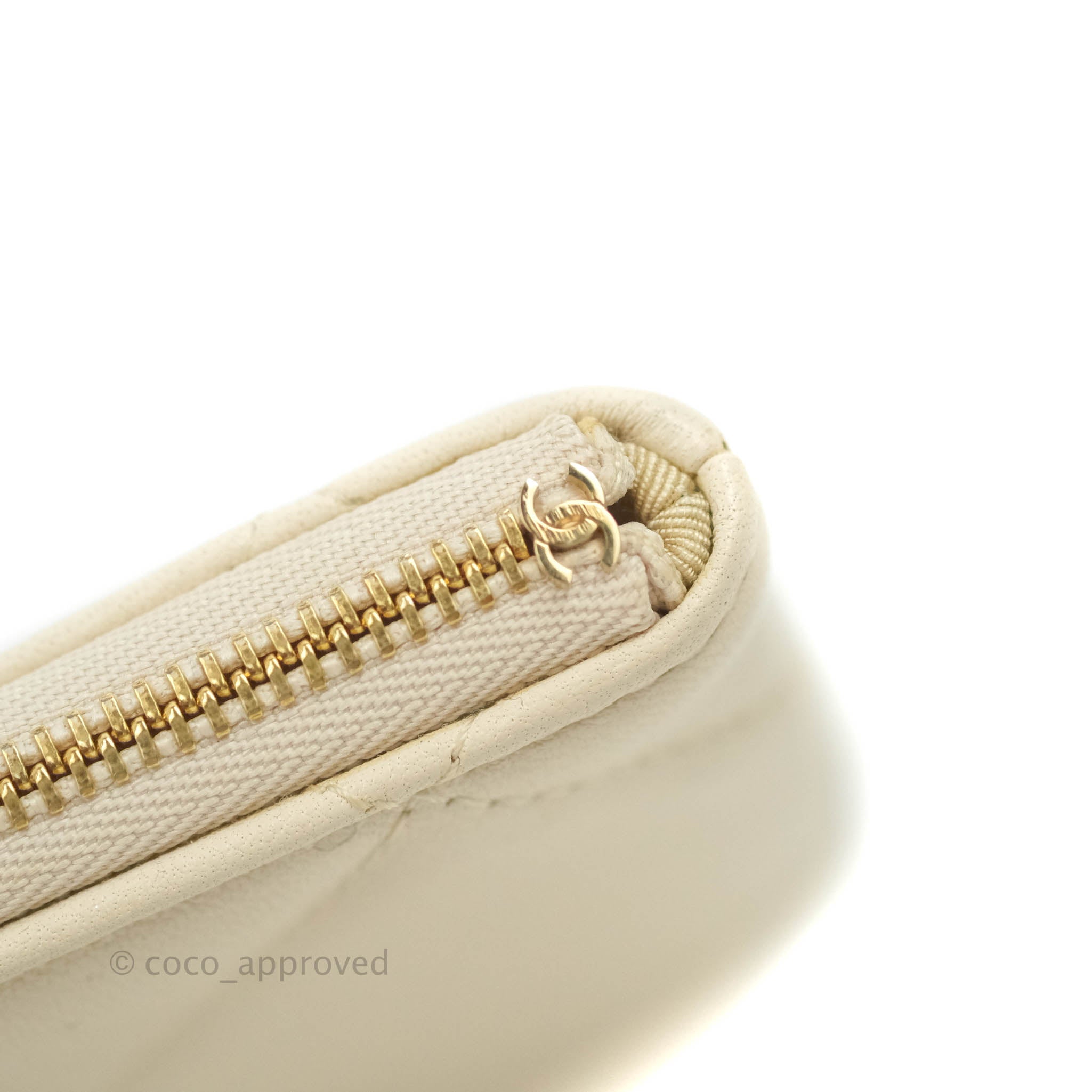 Chanel 19 Small Beige Lambskin Leather Pouch with Gold Hardware - Luxury Crossbody Bag for Women, Perfect for Date Night & Evening Events