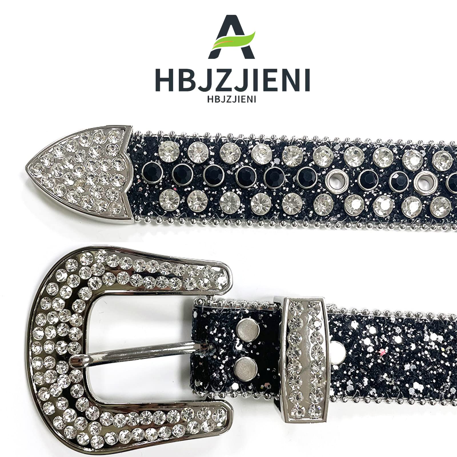 Rhinestone Western Belt for Women - Fashion Studded Leather Bling Belt with Fringe - Cowgirl Style Accessory for Parties, Concerts & Country Events