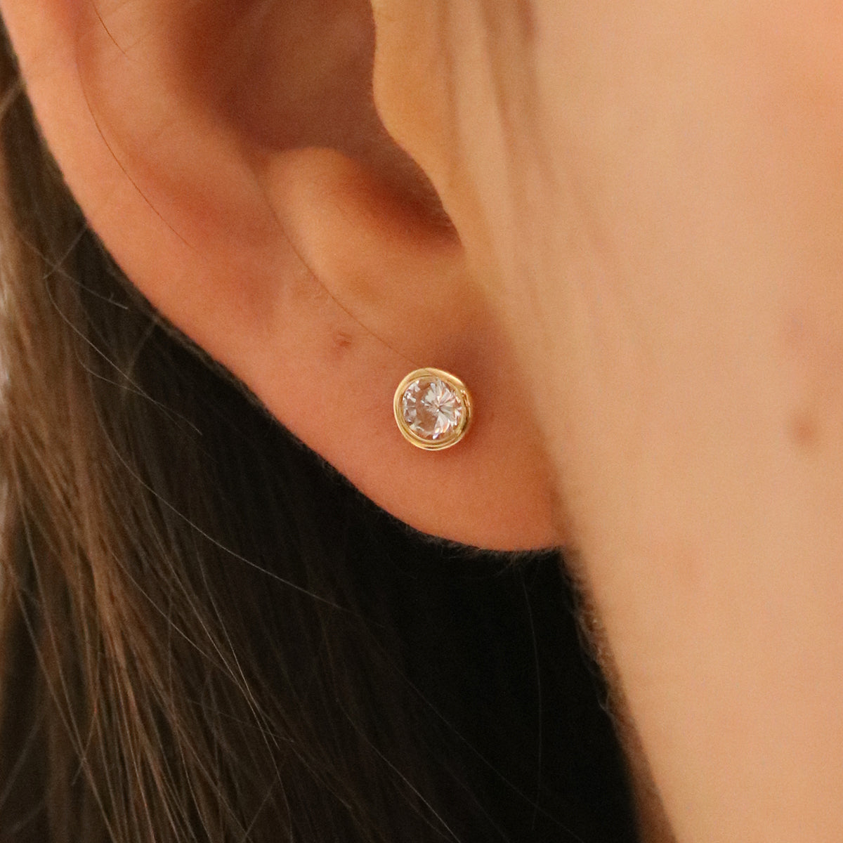 White Topaz Stud Earrings for Women - 925 Sterling Silver Hypoallergenic Cubic Zirconia Earrings | Perfect for Everyday Wear, Parties & Gifts