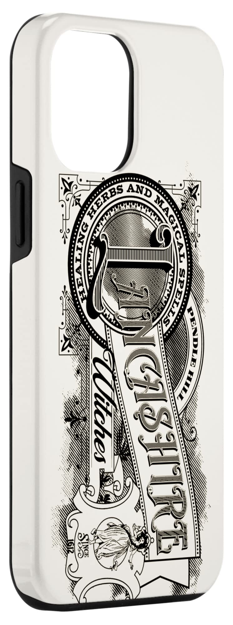 iPhone 12 Pro Max Case with Lancaster Pendle Witches Vintage Logo - Protective Phone Cover for Travel, History Enthusiasts & Unique Style Lovers