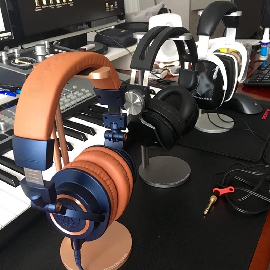 Premium Aluminum Alloy Headphone Stand - Durable Gaming Headset Holder & Vertical Earphone Display Stand for Desk (Silver, 10.9 x 3.9 inches) - Perfect for Gaming Setups, Home Office & Studio Organization