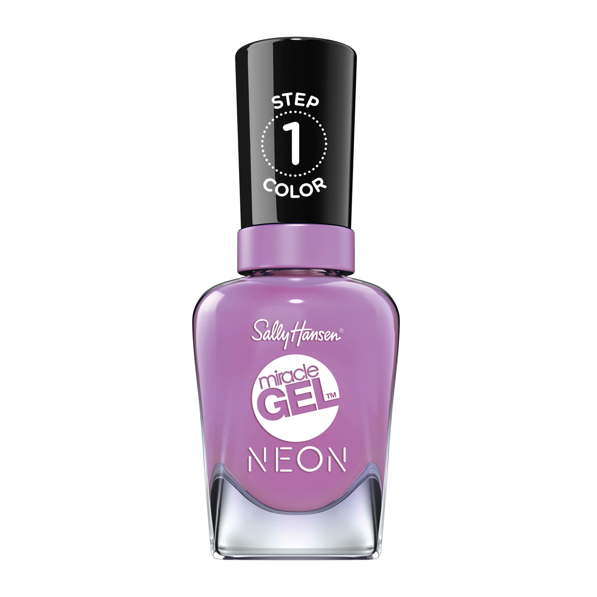 Sally Hansen Miracle Gel Nail Polish - Violet Voltage Purple, Long-Lasting Gel-Like Formula, No UV Lamp Needed, Chip-Resistant, Salon-Quality Manicure at Home | Perfect for Parties, Weddings, and Everyday Wear