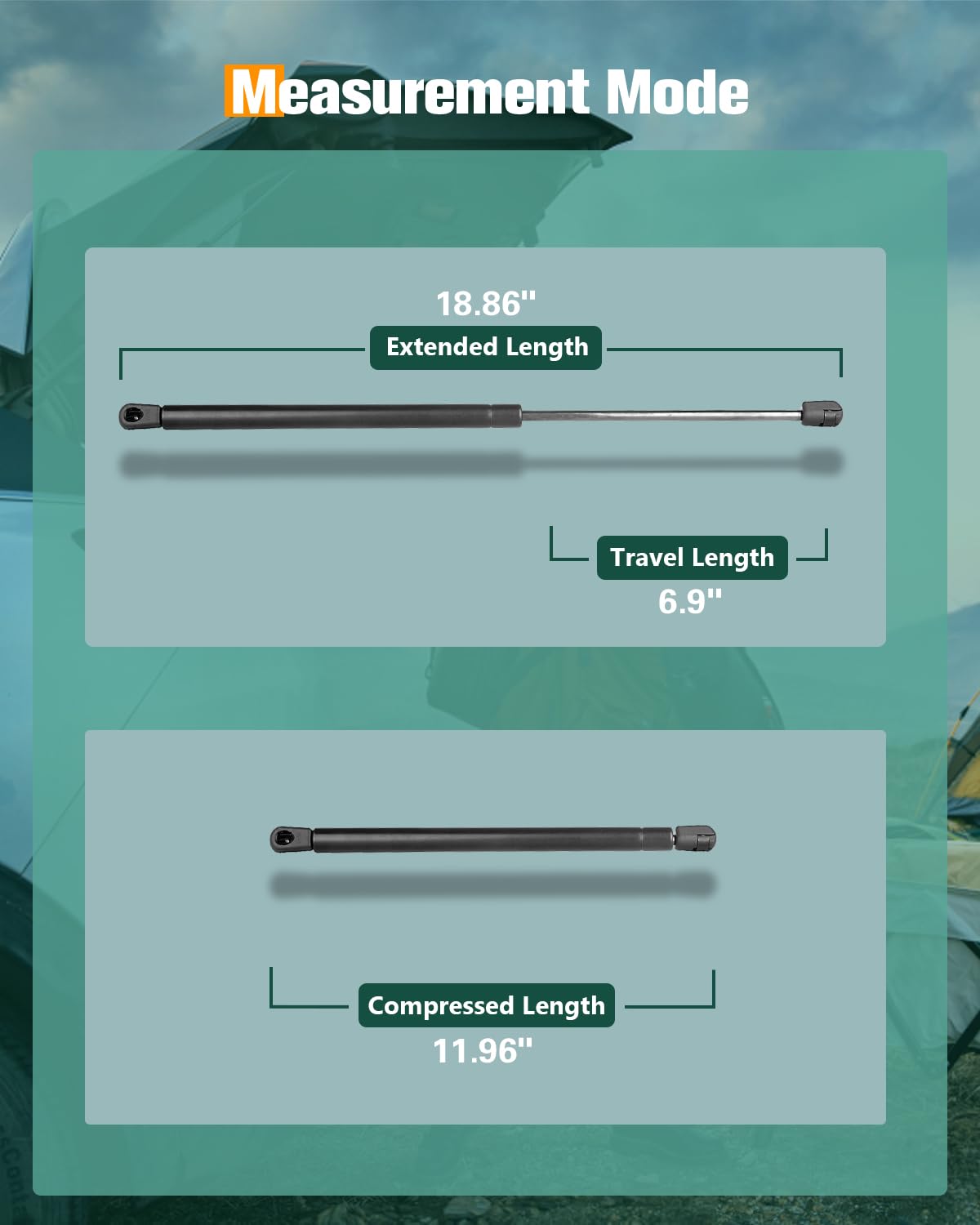 SCITOO Hood Lift Supports Replacement Gas Struts Shocks for Lincoln Blackwood 2002 & Navigator 1998-2002 - Heavy Duty Automotive Hood Lift Kit for Easy Truck Access & Maintenance
