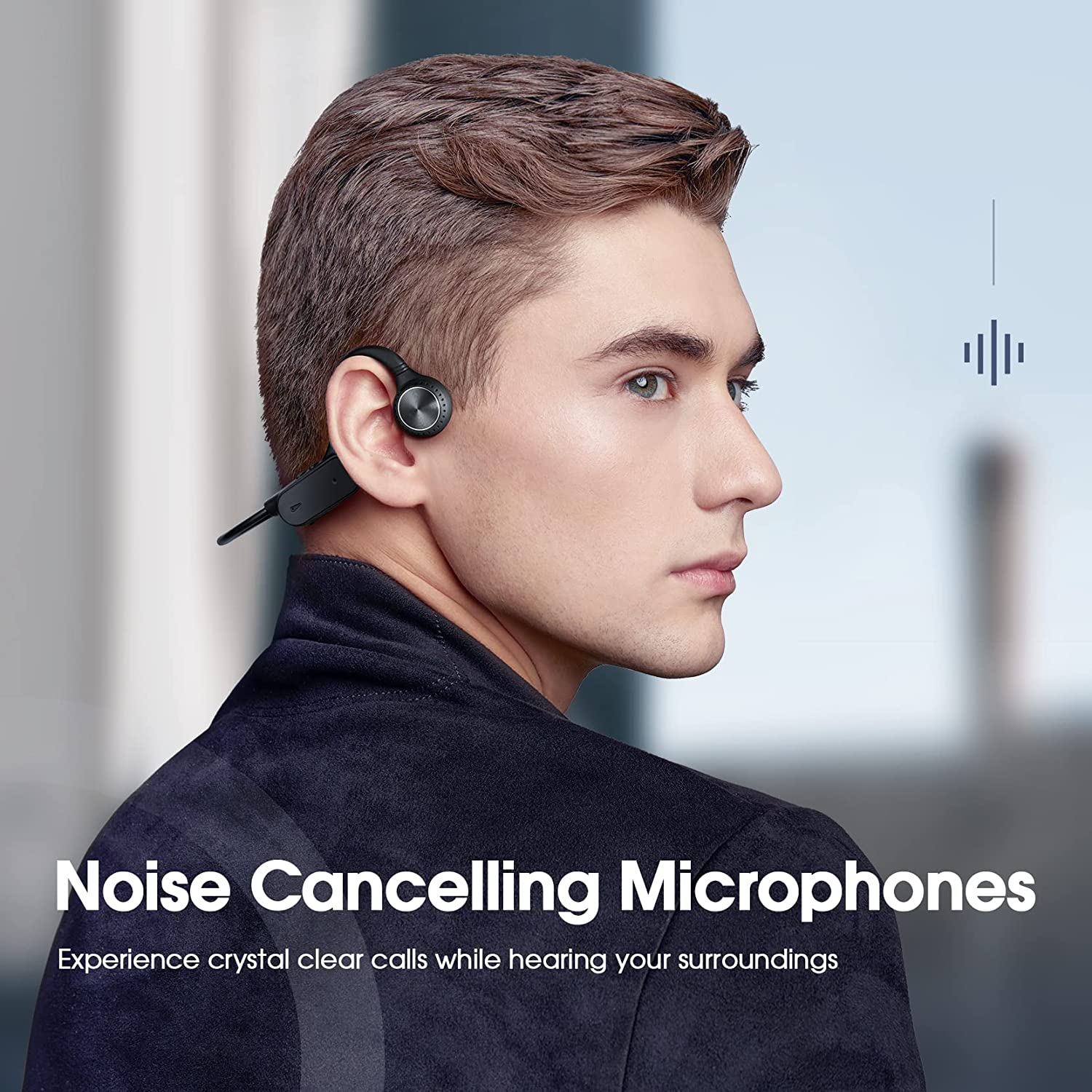 Mpow BH660 Bluetooth Bone Conduction Headphones - Open Ear Wireless Sports Headset for Running, Cycling & Workouts | Sweatproof & Lightweight Design for Active Lifestyles