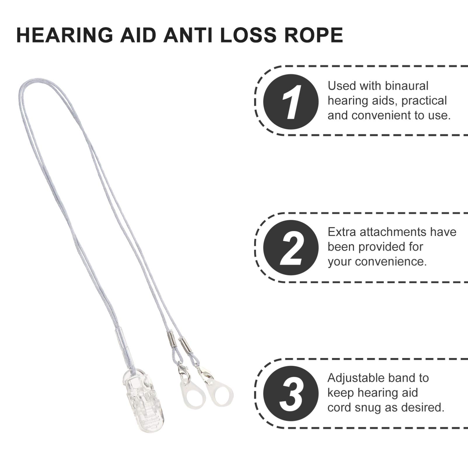 Anti-Lost Clip Lanyard with Adjustable Rope - Secure & Portable ID Badge Holder for Adults & Seniors - Perfect for Work, Travel, and Outdoor Activities
