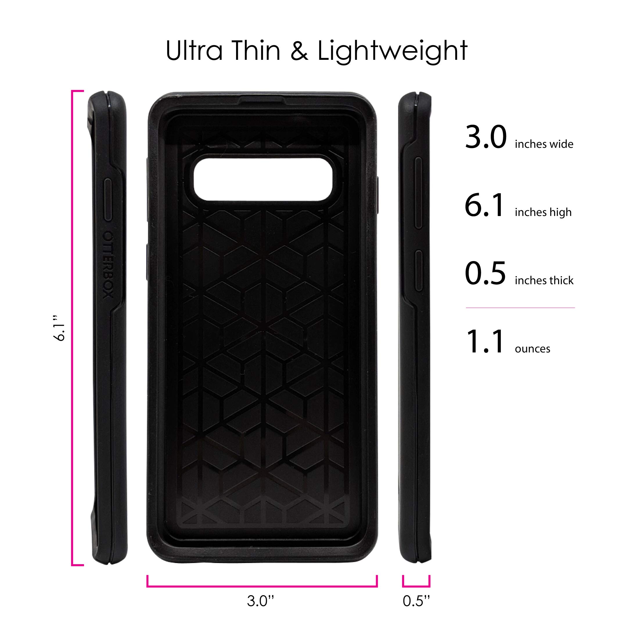 DistinctInk Samsung Galaxy S10 Case (6.1 Inch) - Slim Protective Phone Cover Compatible with OtterBox Symmetry - Mexican Flag Design (Red, White, Green) - Perfect for Travel, Daily Use & Showcasing Mexican Heritage