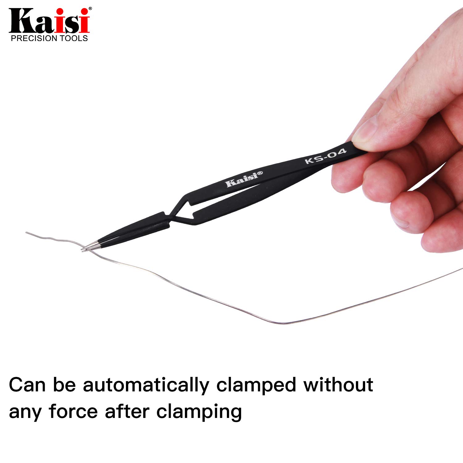Kaisi 10-Piece ESD Anti-Static Stainless Steel Precision Tweezers Set - Curved & Straight Tweezers for Jewelry Making, Electronics Repair, Lab Work & DIY Crafts | Perfect for Watch Repair, PCB Assembly & Model Building