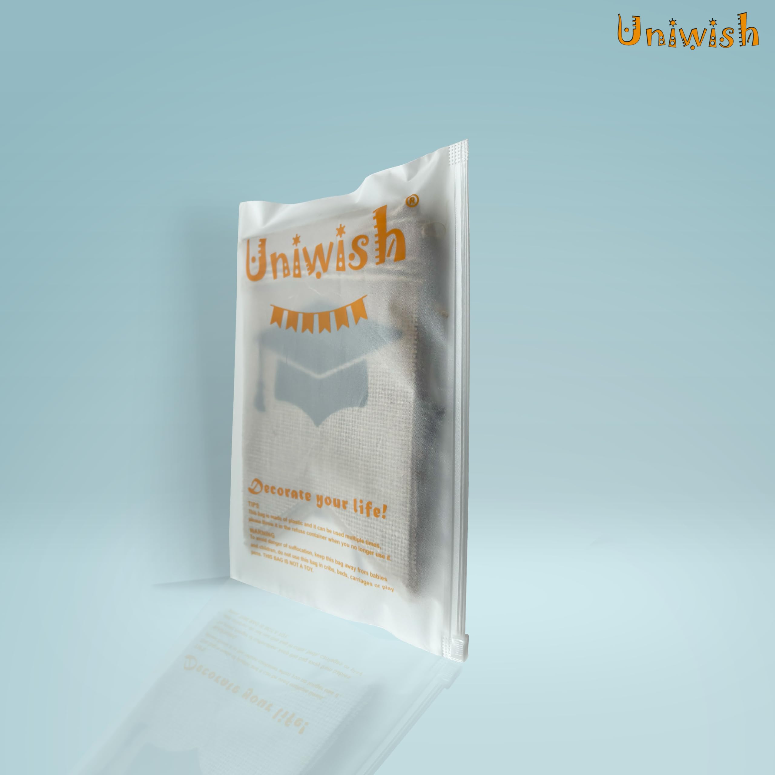 Uniwish 2025 Graduation Burlap Banner - College & High School Graduation Decor, Cap Garland Bunting for Grad Party Supplies - Perfect for Classroom, Home Decor & Congrats Celebrations