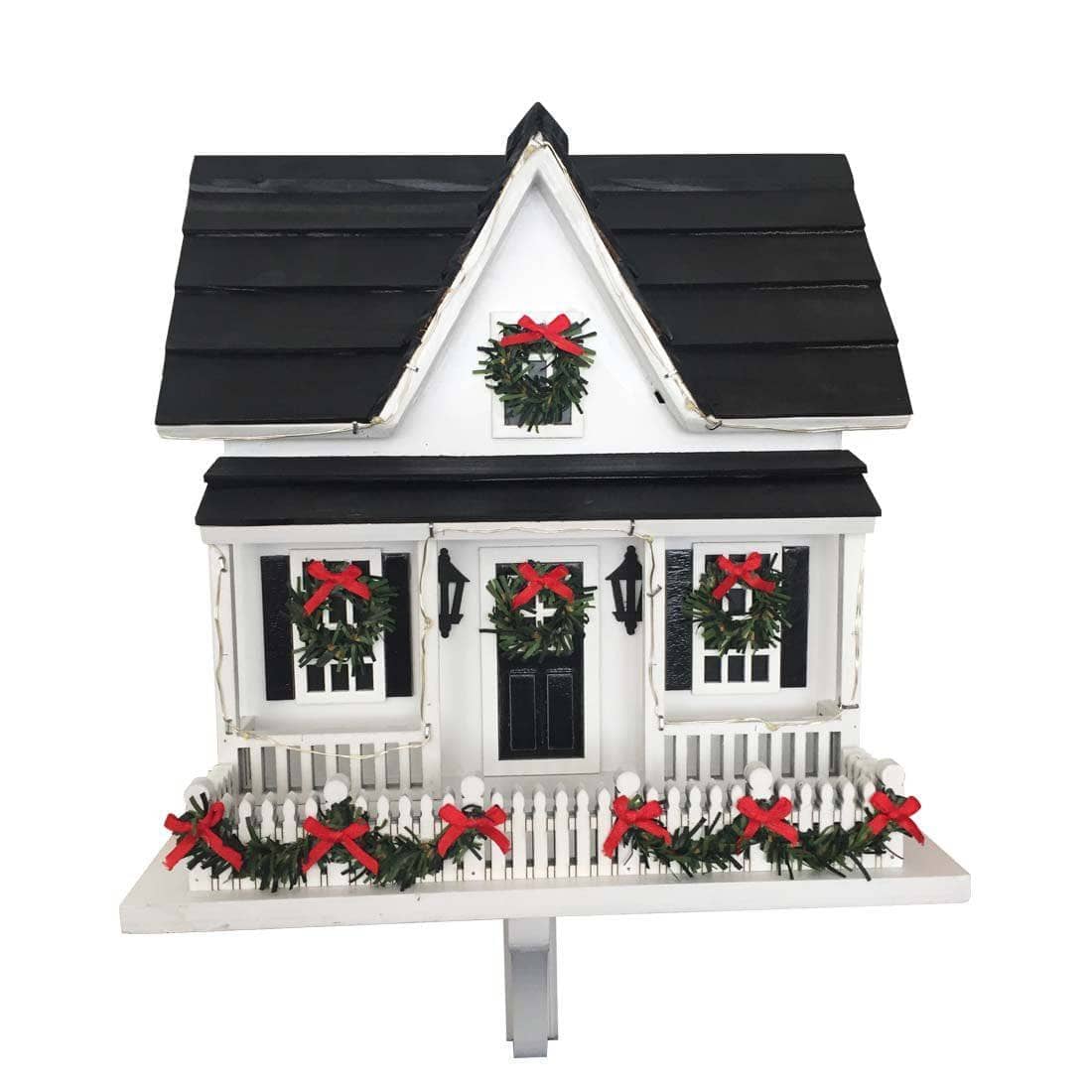 Festive LED Lighted Holiday Birdhouse - Outdoor Christmas Decoration for Garden, Yard & Patio Decor