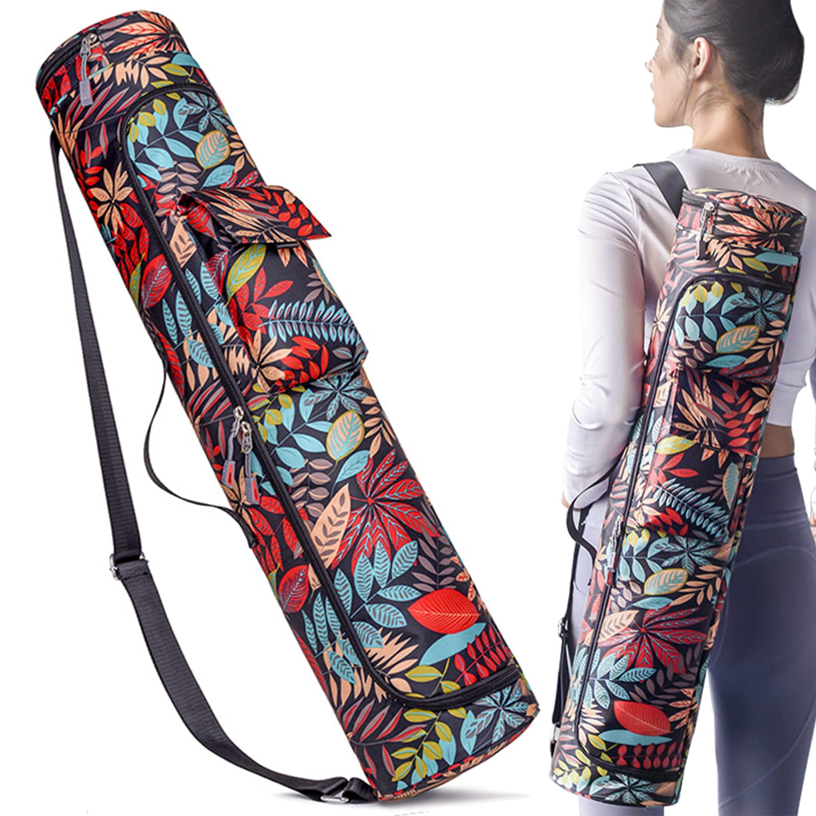 Premium Yoga Mat Carrier Bag - Padded Shoulder Strap for Gym, Pilates, Travel & Beach | Convenient Storage for Yoga Mats & Accessories | Perfect for Workouts, Office Commute & Outdoor Activities