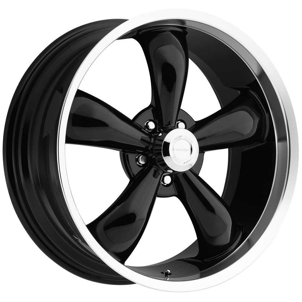Vision 142 Legend5 Custom Wheel - Gloss Black with Machined Lip 18x9.5 Inches, +12 Offset, 5x114.3 Bolt Pattern, 83mm Hub Bore - Perfect for Honda Accord, Toyota Camry & Nissan Altima - Upgrade Your Ride with Premium Alloy Wheels
