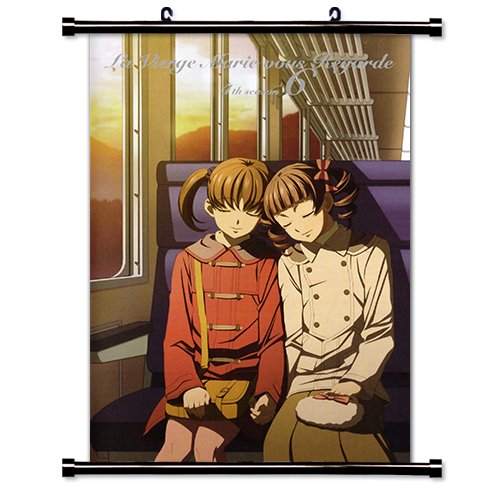 Maria Watches Over US (Maria-sama ga Miteru) Anime Fabric Wall Scroll Poster - 16 x 22 Inches - Japanese Anime Decor for Bedroom, Living Room & Office
