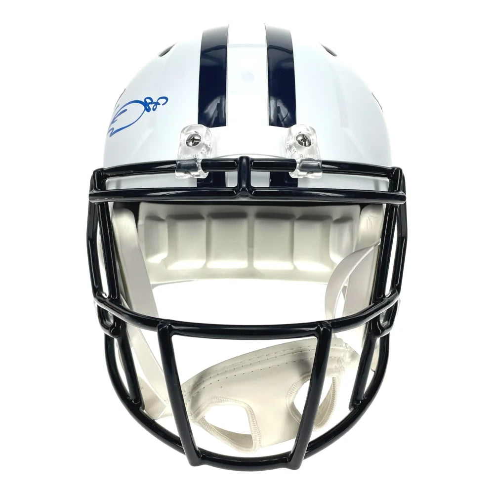 Authentic Ceedee Lamb Autographed Dallas Cowboys Full-Size White Matte Helmet with COA - Perfect for NFL Collectors, Sports Memorabilia Displays & Cowboys Fan Gifts