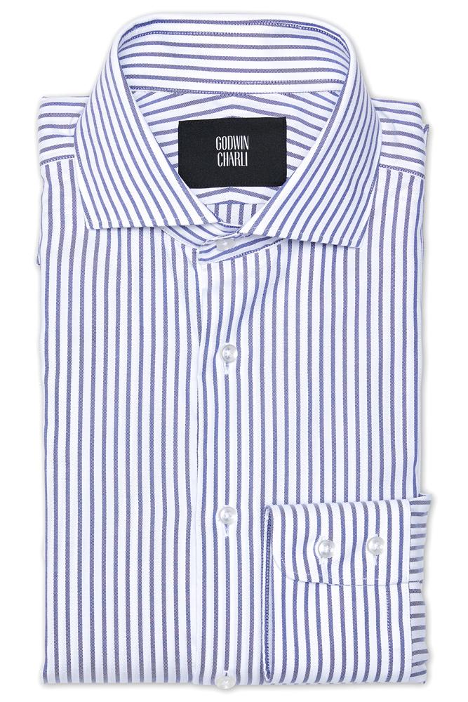 Pilot BC Shirt - Classic Blue Stripe Men's Casual Button Down Shirt | Perfect for Office Wear, Business Casual & Everyday Outfits