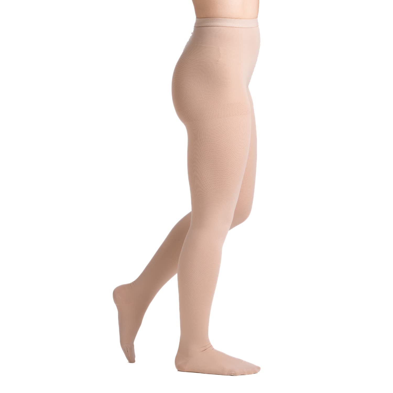 EvoNation 20-30 mmHg Graduated Compression Pantyhose for Men & Women - Firm Support Opaque Tights for Circulation & Swelling Relief - Perfect for Travel, Work & Medical Recovery