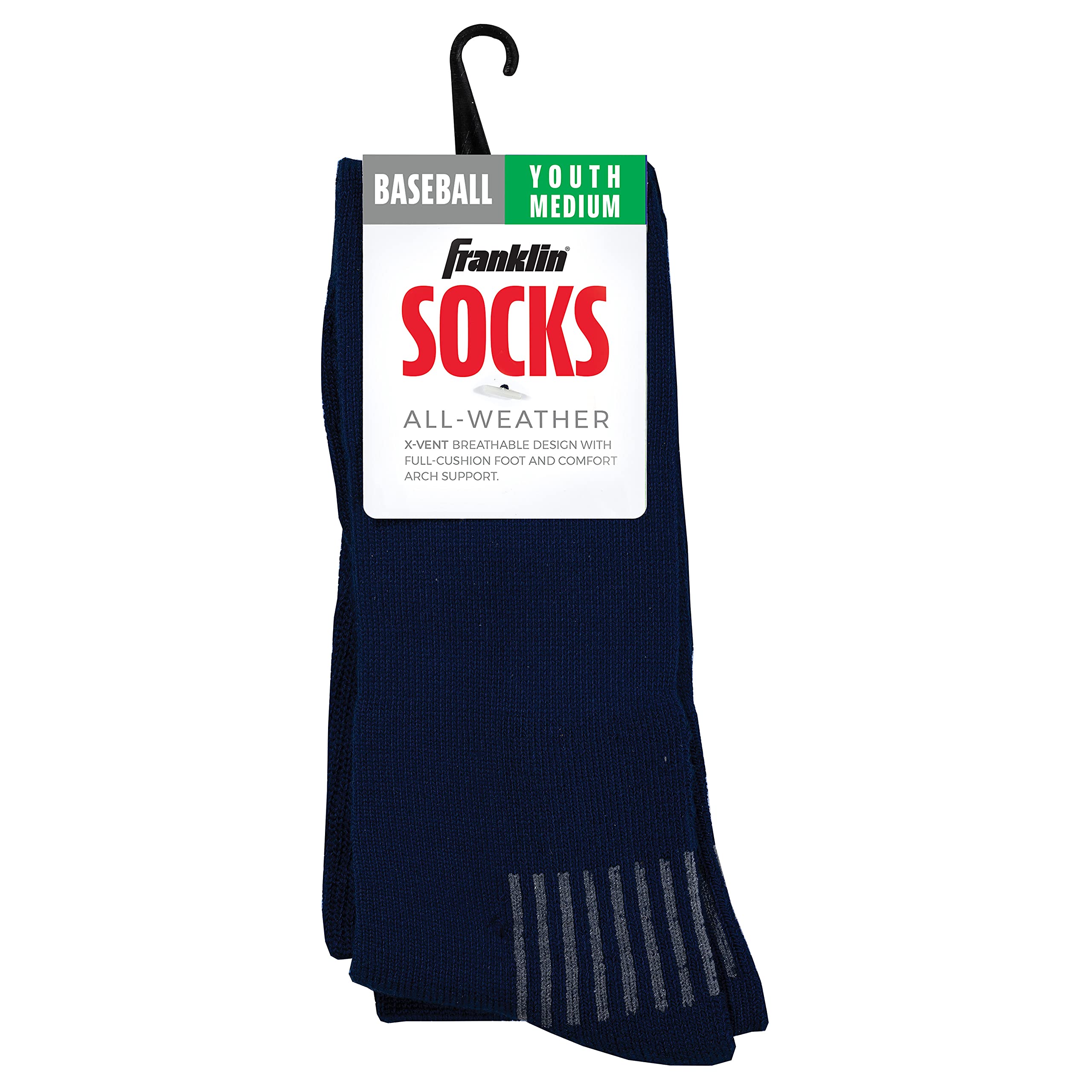 Franklin Sports Youth Baseball & Softball Knee Socks for Kids - Moisture Wicking Athletic Socks for Boys & Girls - Perfect for Baseball, Softball, Soccer & Sports Training