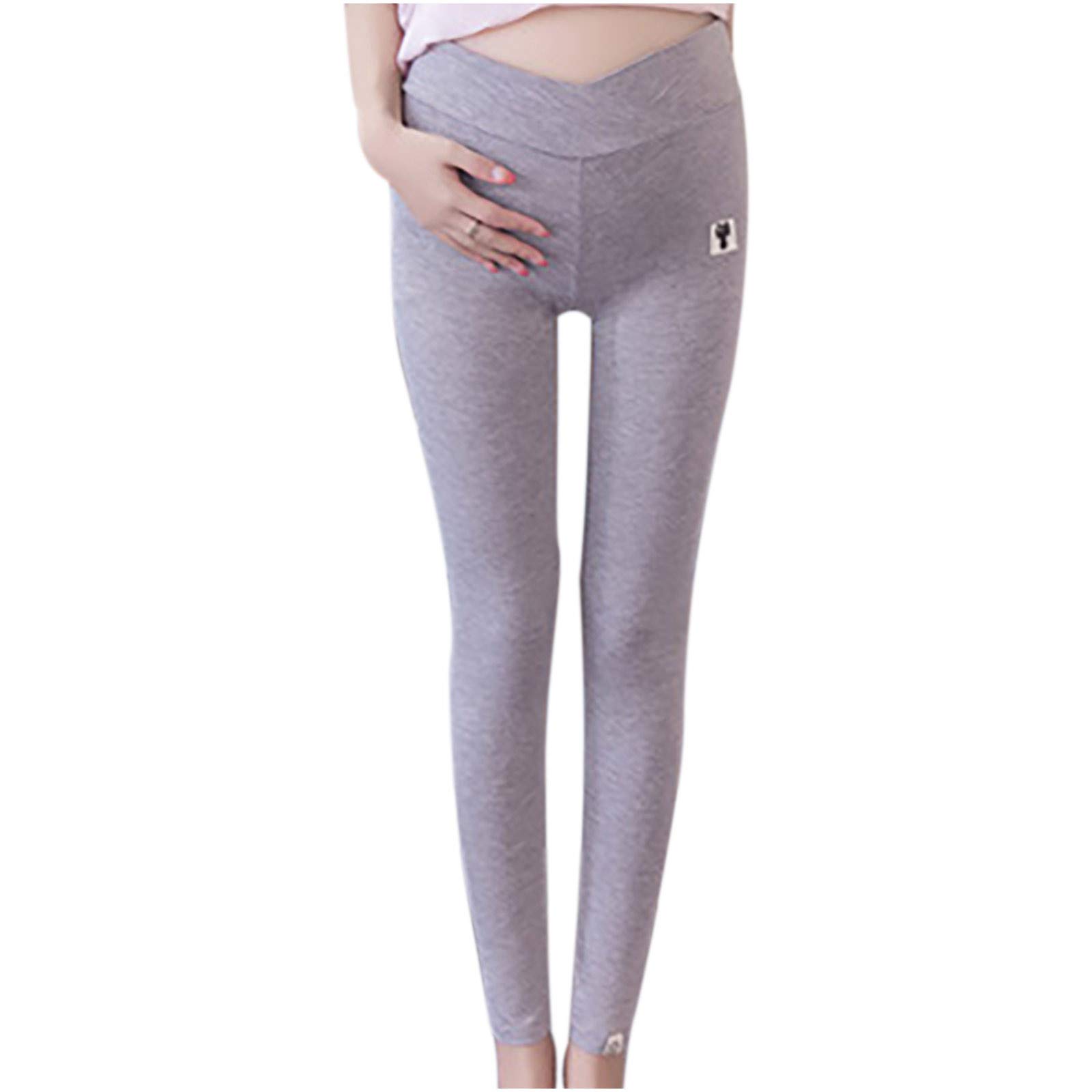 Adjustable Color Maternity Pants with Cat Sign - Loose Solid Comfortable Women's Pregnancy Pants Size 3X - Perfect for Casual Wear, Maternity Photos & Everyday Comfort