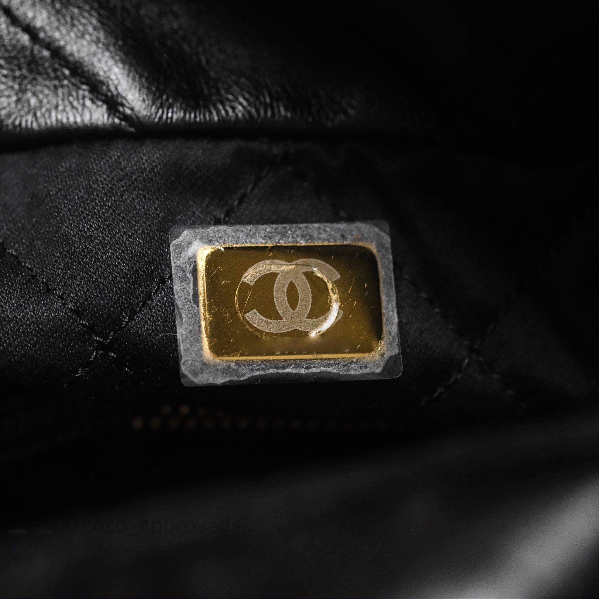 Chanel 22 Small Handbag Black Shiny Calfskin Leather with Aged Gold Hardware - Luxury Crossbody Bag for Women, Perfect for Date Night & Evening Events