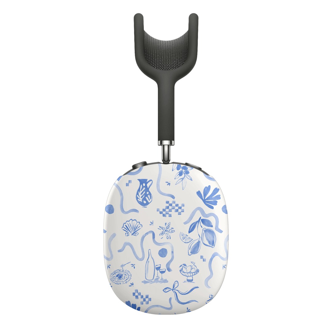 Premium Mediterranean Wave AirPods Max Protective Case - Shockproof & Scratch-Resistant Cover for Apple AirPods Max Headphones - Perfect for Travel, Commuting & Gym Use