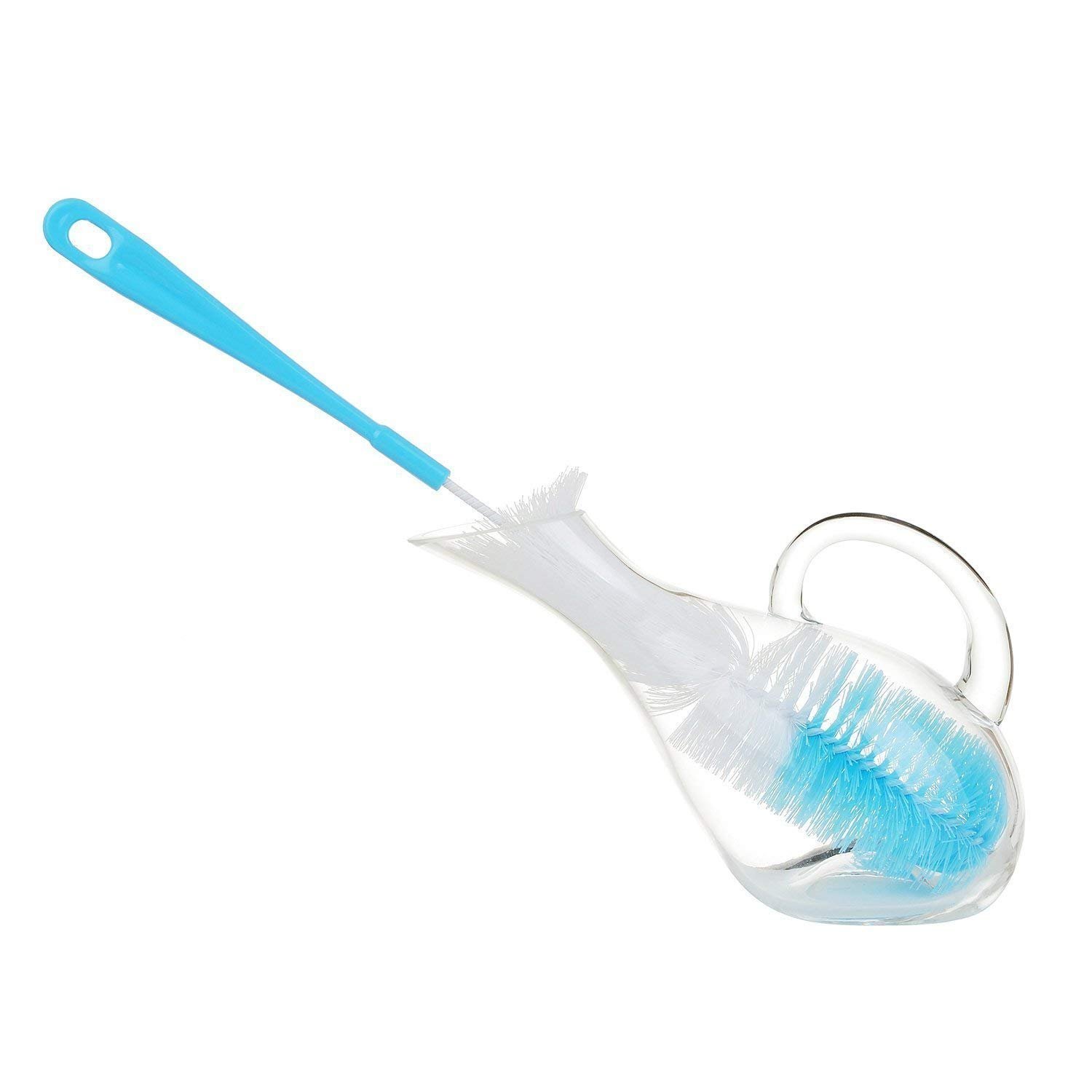 Long Handle Bottle Cleaning Brush Set - Nylon Bristles for Glass, Plastic & Stainless Steel Water Bottles - Perfect for Baby Bottles, Sports Bottles & Hard-to-Reach Containers - Dishwasher Safe Cleaning Tool for Home & Kitchen