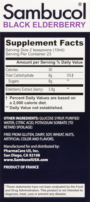 Sambucol Black Elderberry Gummies for Kids & Adults - Immune Support Supplement with Vitamin C & Zinc - Great for Cold & Flu Season, Travel, and Daily Wellness