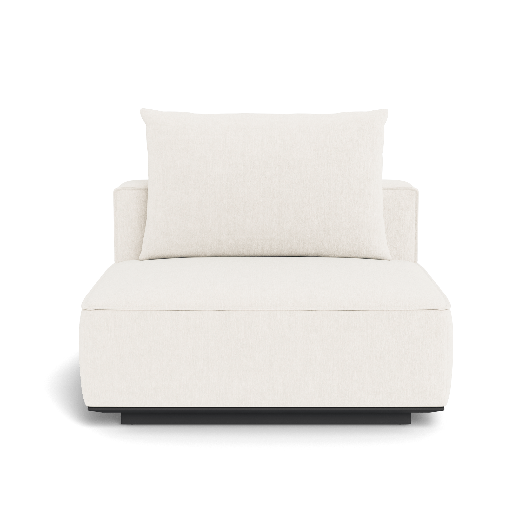 Santorini Outdoor Armless Single Chair - Patio Lounge Chair for Poolside, Garden, and Backyard Relaxation