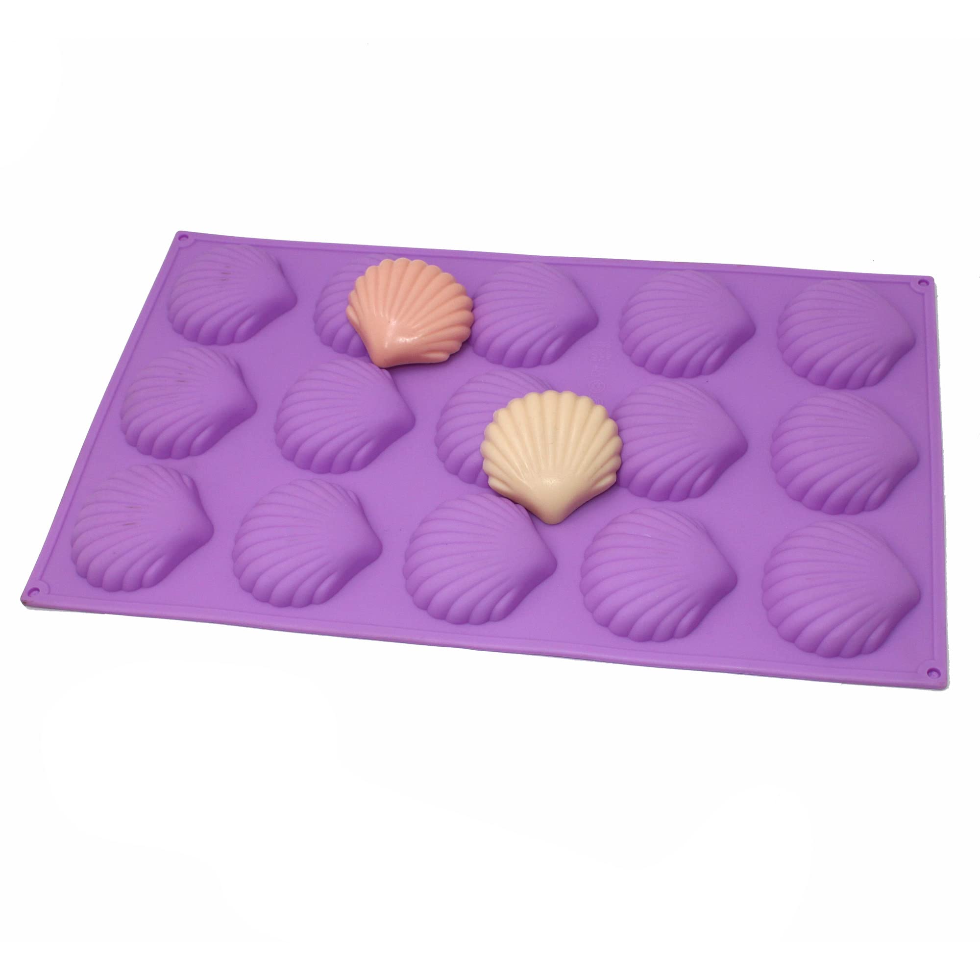 Premium Silicone Mold for Small Shell Soap, Madeleines, Cake, Chocolate & Muffins - 1oz per Cell - Perfect for Baking, DIY Crafts & Homemade Treats