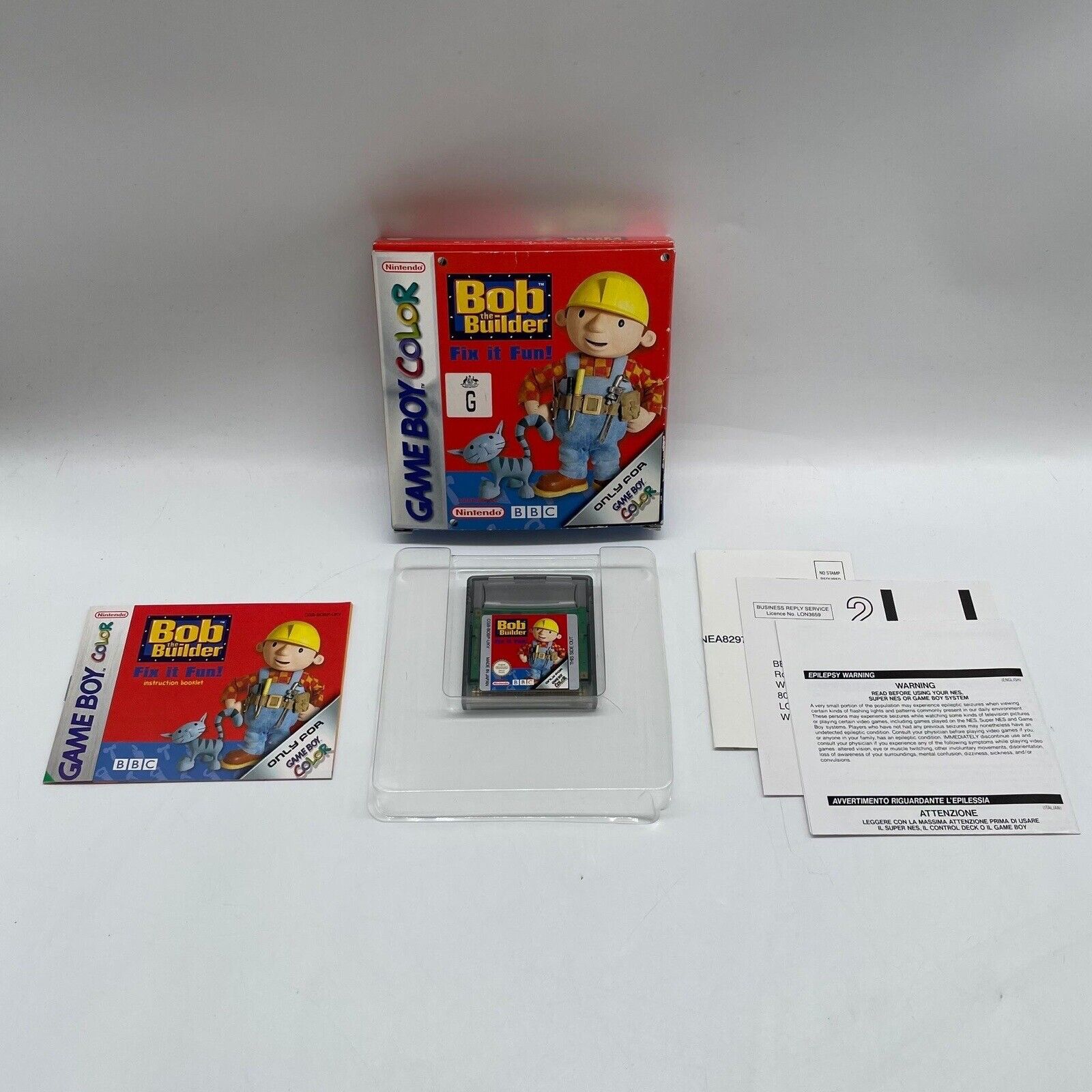 Bob The Builder Fix It Fun Nintendo GameBoy Color Game - Complete Boxed Set | Retro Gaming for Kids & Collectors | Perfect for Family Fun & Nostalgic Playtime