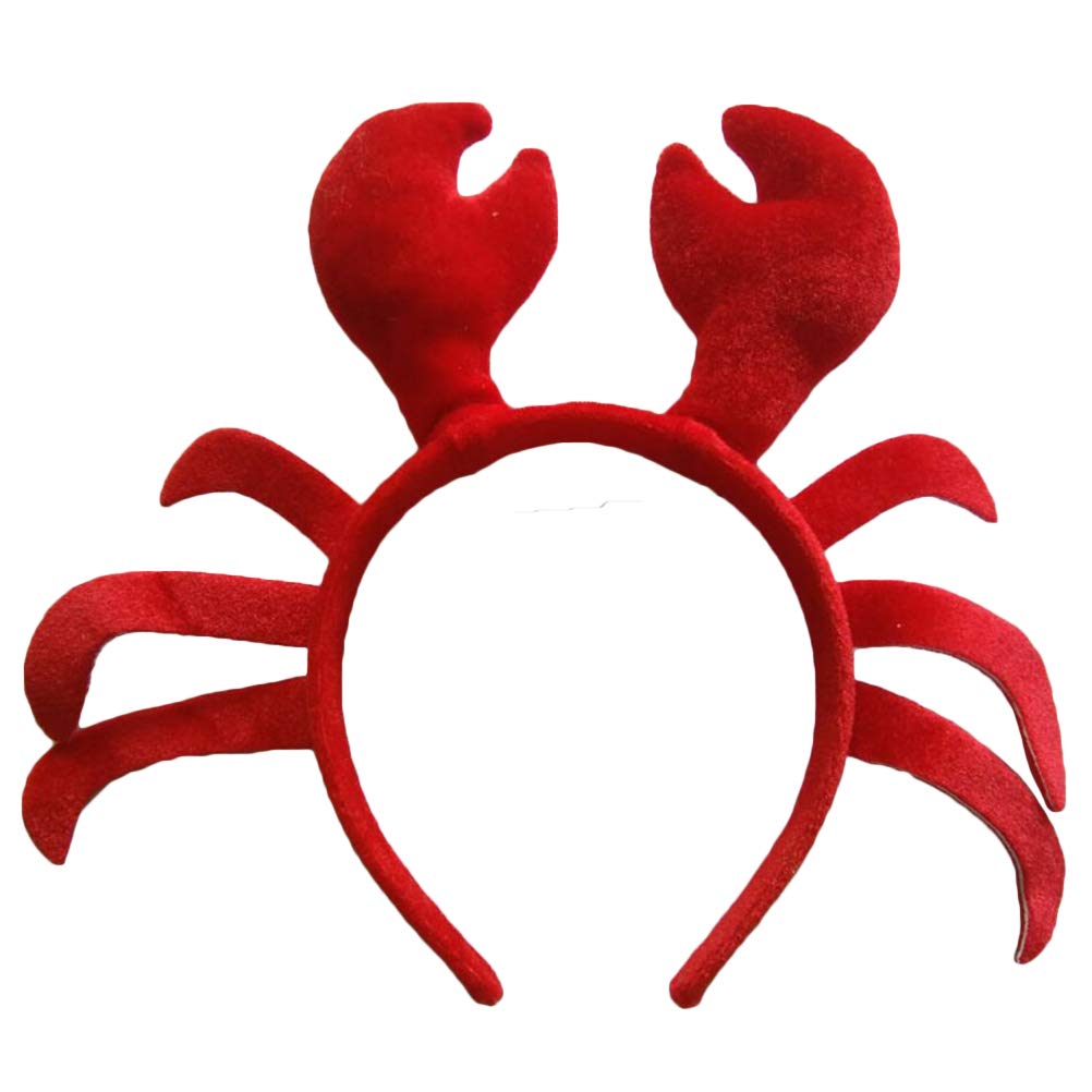 AMOSFUN Plush Crab Halloween Headband - Cute Animal Hair Hoop Clips for Women & Girls, Perfect for Halloween Costumes, Cosplay Parties, and Festive Accessories
