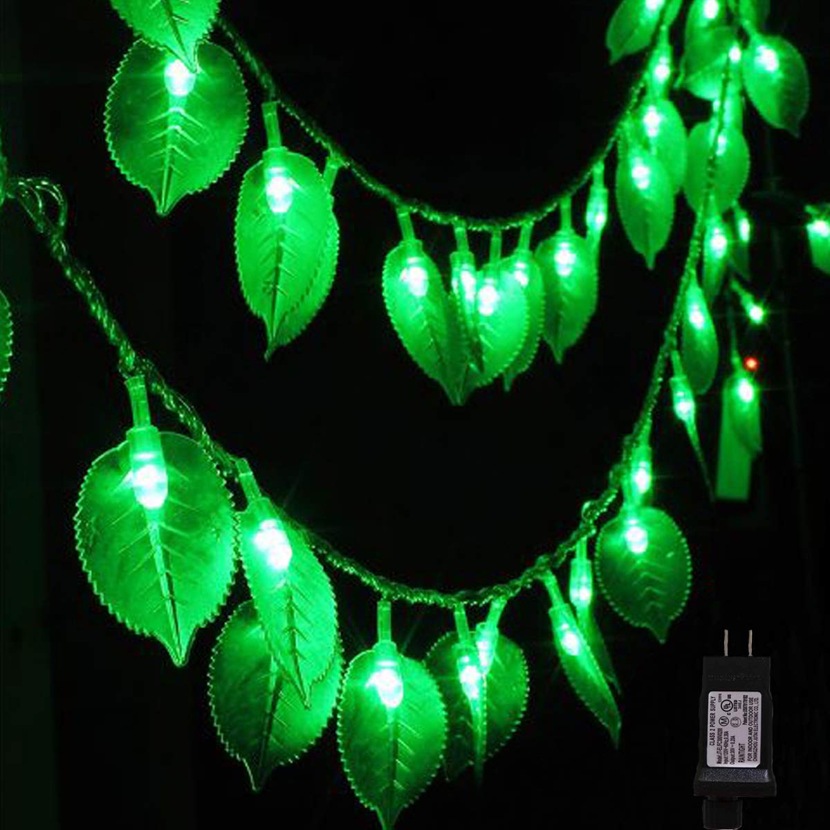 33ft 100 LED Leaf String Lights - 8 Modes Fairy Lights for Christmas & Home Decor