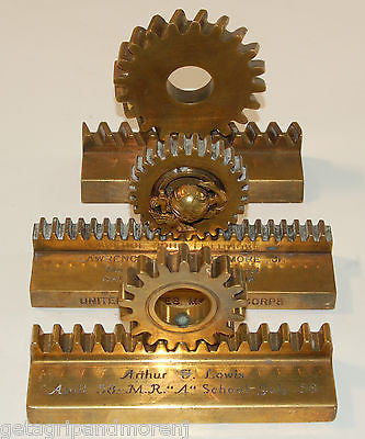 Custom Engraved USMC Military Brass Awards - Personalized Plaques for Marines, Recognition Ceremonies & Office Decor