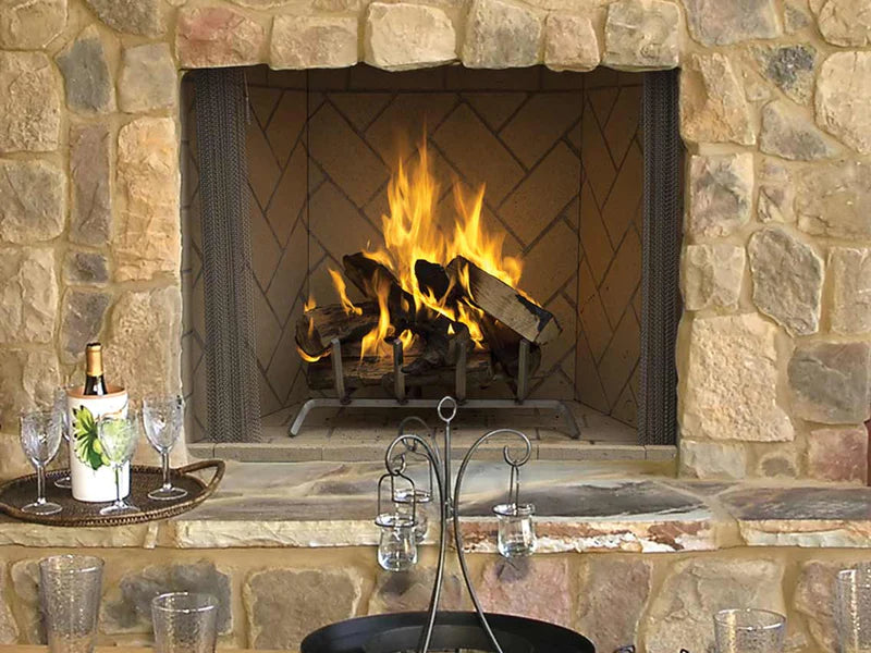 50 Inch Outdoor Wood Burning Fireplace - Heavy Duty Masonry Design for Patio, Garden, Backyard (Model WRE6050) | Perfect for Camping, BBQ Parties & Cozy Evenings