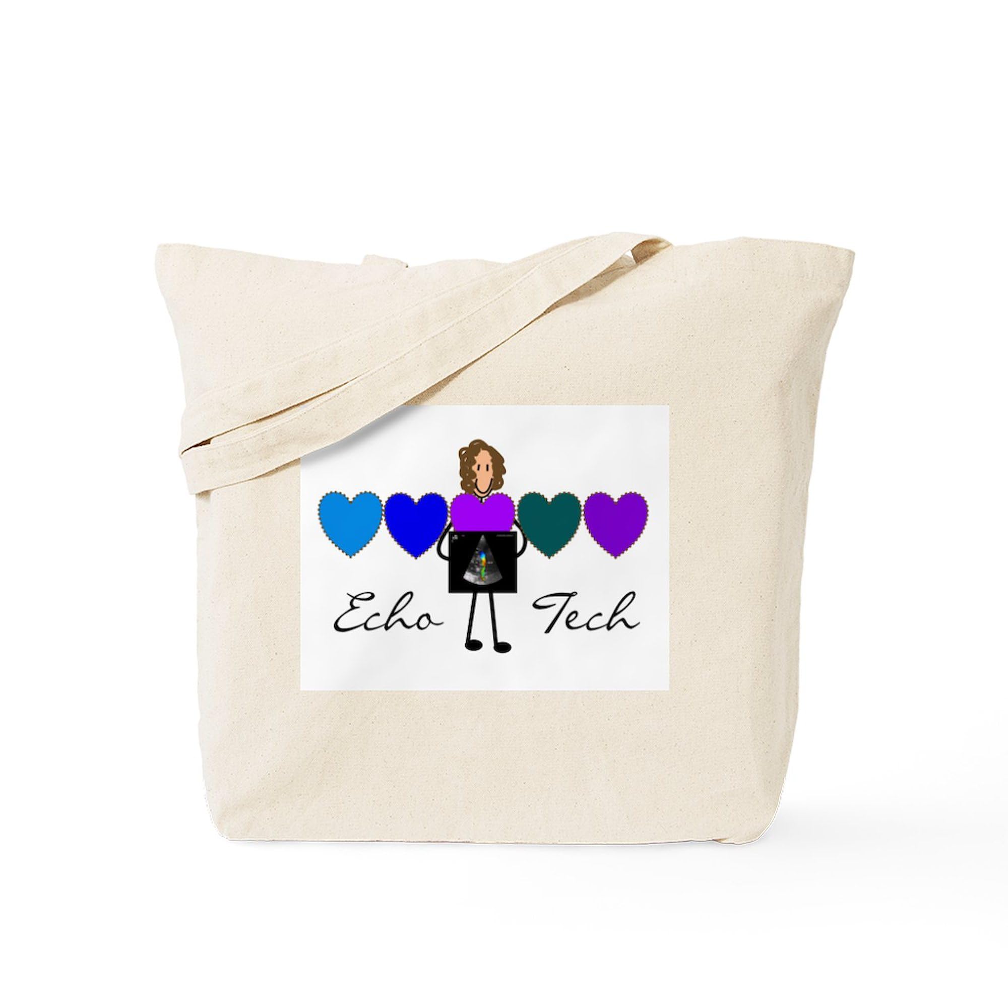 Echo Tech Tote Bag - Natural Canvas Reusable Shopping Bag for Groceries, Beach & Work | Eco-Friendly Cotton Tote with Pockets | CafePress