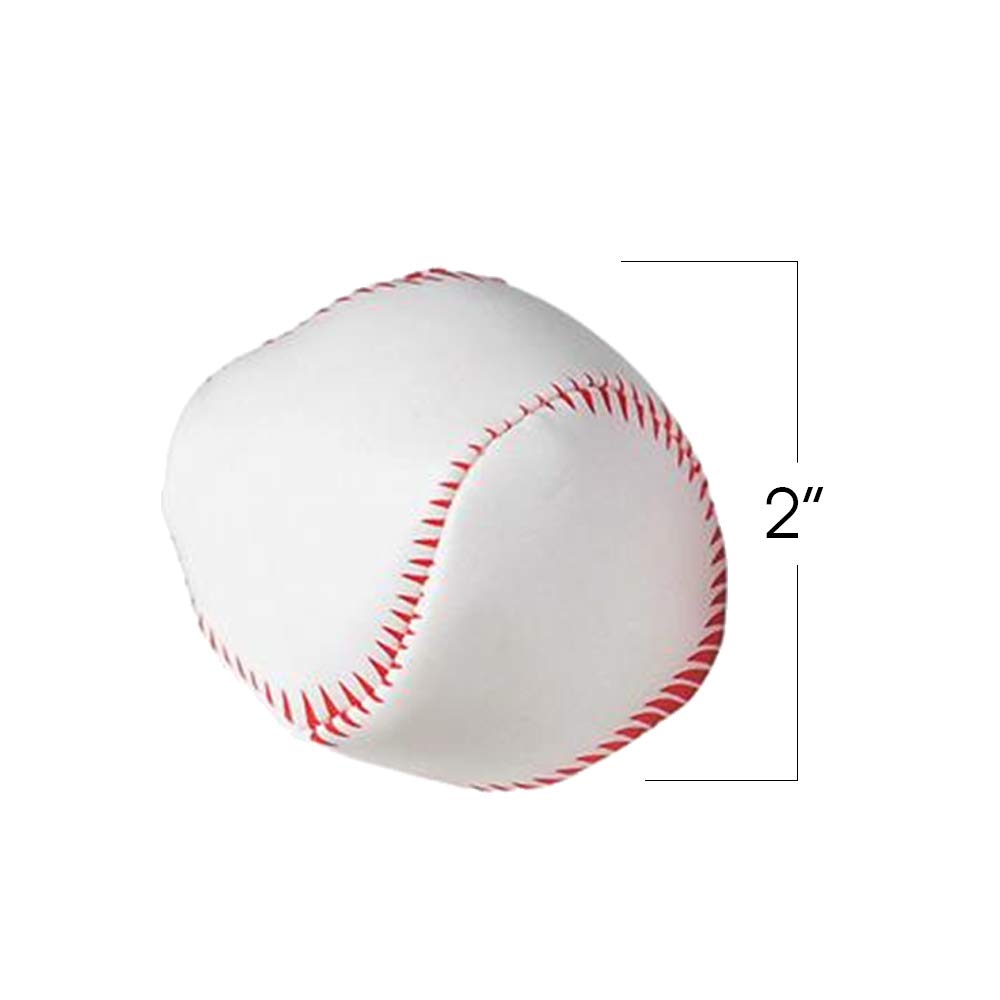 ArtCreativity 12-Pack Soft Stress Relief Baseballs for Kids & Adults - Squeezable Anxiety Balls for Sports Fans, Classroom, Office & Therapy - Perfect Party Favors, Goodie Bag Fillers & Gift Ideas for Boys & Girls