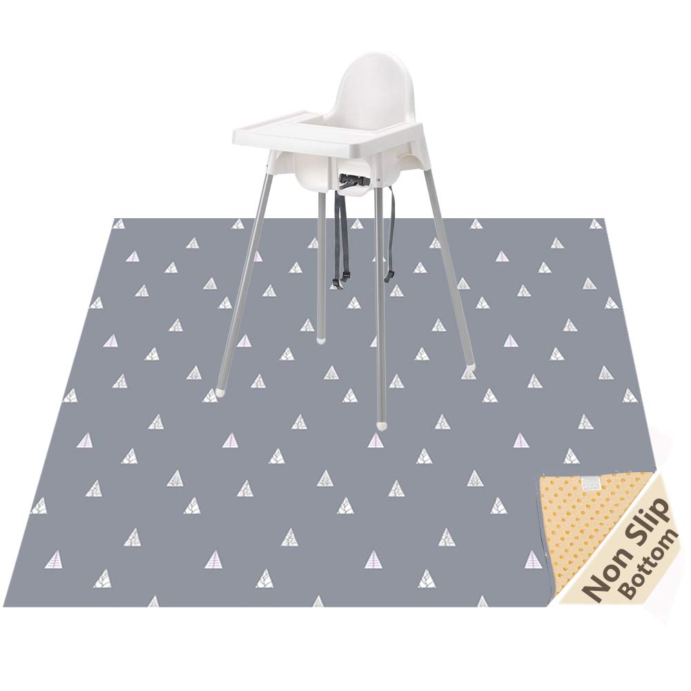 **Womumon Waterproof Non-Slip Highchair Floor Mat – Washable Splat Mat for Baby Meals, Arts & Crafts – Spill-Proof Splash Mat for Under High Chair or Table – Perfect for Messy Toddlers & Easy Cleanup**    *(Ideal for feeding time, playtime, or creative activities—keeps floors clean and safe!)*