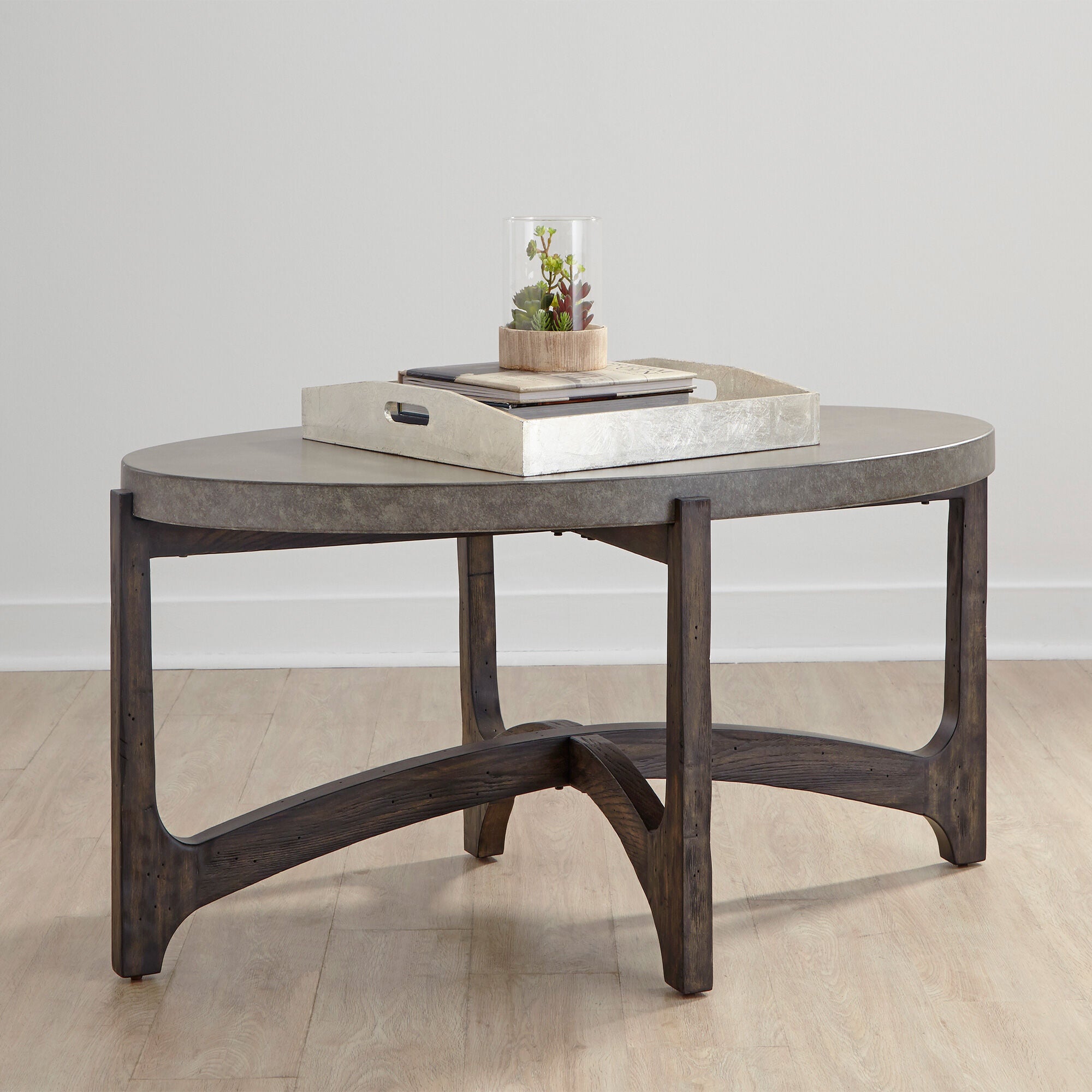 Modern Oval Coffee Table with Glass Top - Stylish Living Room Centerpiece for Home Decor & Entertaining