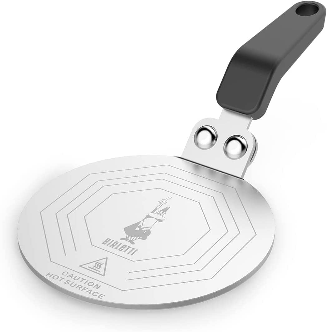 Bialetti Moka Induction Saucer Adapter - Compatible with Small Cookware & Coffee Makers - 6 Cup Capacity - 13cm Diameter - Stainless Steel - Perfect for Stovetop Espresso Brewing & Induction Cooktops